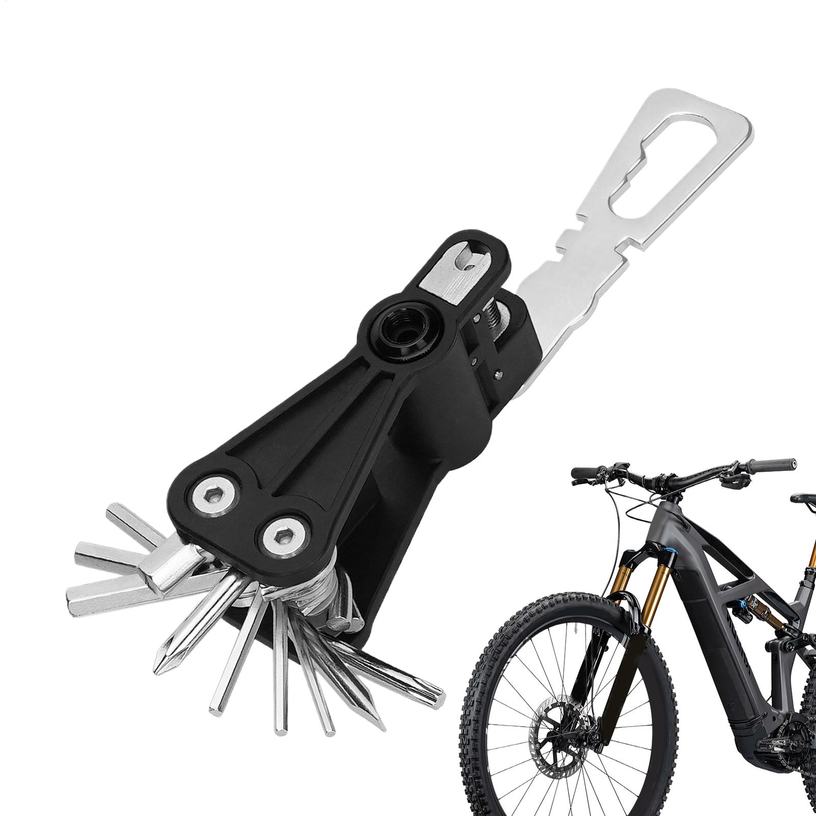 Cycling Commute Essentials - 必須のサイクリング仲間マルチツール、外出時の修理に便利なコンパクトな自転車修理キット、都市通勤、ツーリング、ホームワークショップに最適