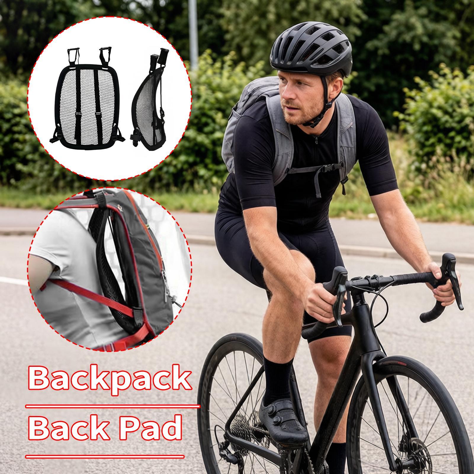 Cycling Commute Backpack - バックパック換気クッション 調節可能なエアフロースペーサー メッシュ冷却バックパネル ハイキング、通勤、サイクリング、旅行にユニバーサル