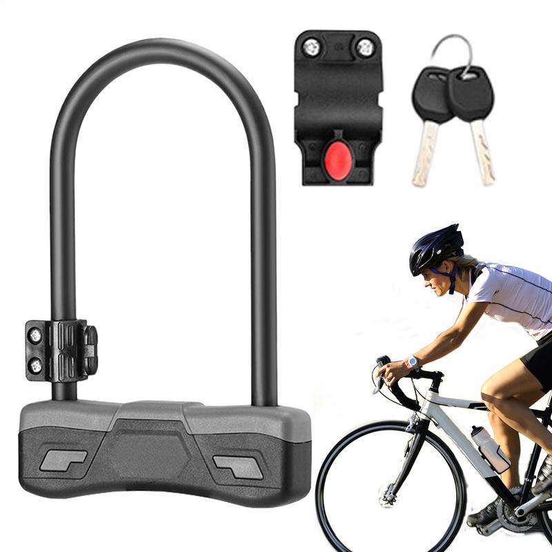 Cycling Commute - オートバイロックバイクロックヘビーデューティ盗難防止サイクリング用品ラックハンドルバー通勤旅行屋外学校大人