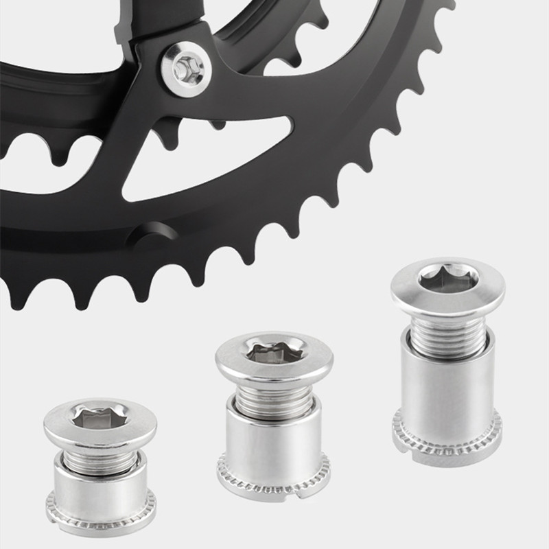Cycling Loop - 5 ペアのチェーンリングボルト自転車用シングルダブルスリーディスククランクセットナットチェーンリングネジサイクリングアクセサリー