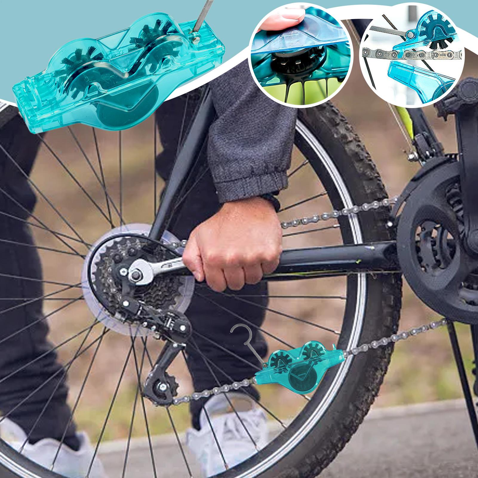 Cycling In City - 自転車チェーンクリーナー サイクリングアクセサリー 360度ブラシ付き 自転車ギアクリーナー チェーンクリーニングツール 家庭用ガレージ用