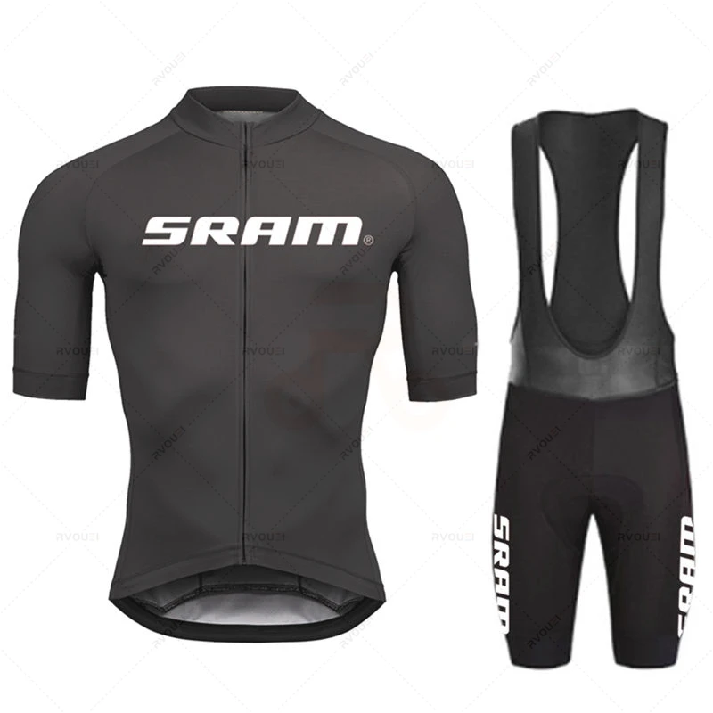 Cycling Community - 2024 Sram プロサイクリングジャージセット男性ビブショーツ自転車半袖 Bicicleta 服バイクマイヨ Ciclismo