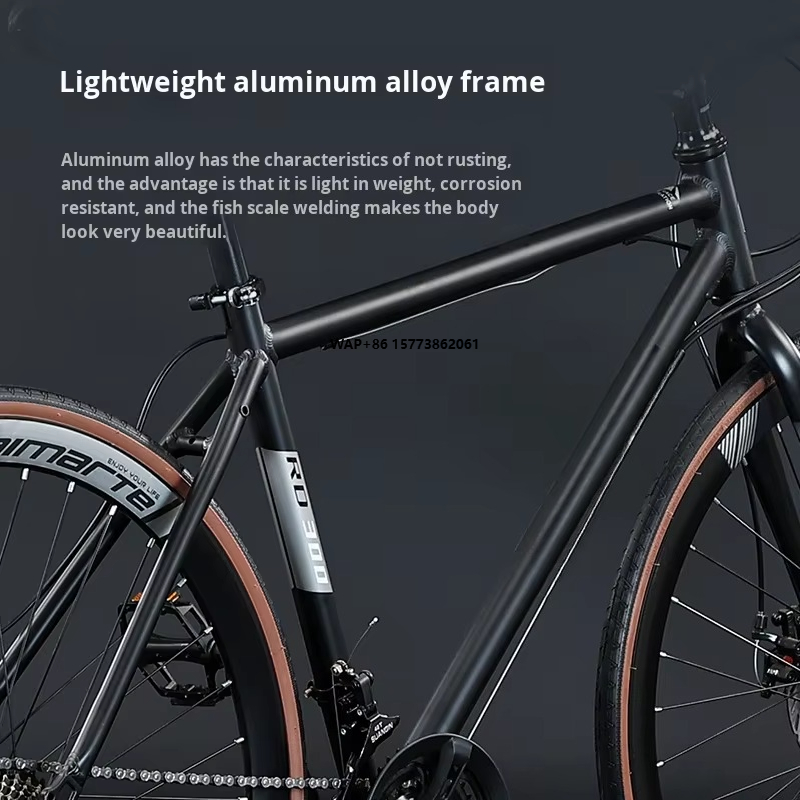 Commuting On Road Bike - メーカー製ロードバイク ディスクブレーキ 30速 スチール製 通常ペダル 学生