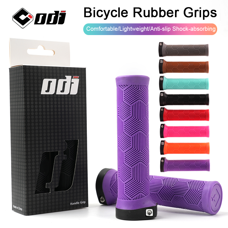 Commuting By Bike - ODI MTB 自転車グリップ ロックオン 22.2 ミリメートルゴムハンドルバーカバー快適な翼形状滑り止めハンドル部分旅行/折りたたみ自転車