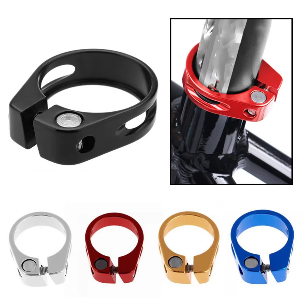 Commuting By Bike - サイクルバイクチューブクリップサドル固定自転車アクセサリーアルミ合金28.6/31.8/34.9mm自転車部品シートポストクランプ