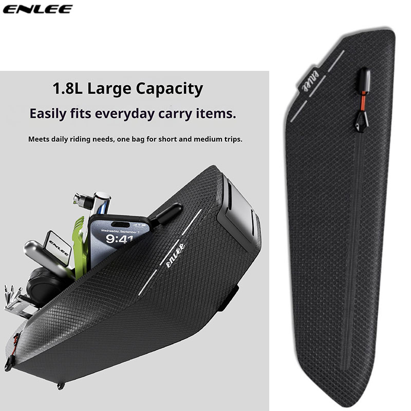 Cycling Commute Gear - ENLEE 自転車トップチューブインナーバッグ 通勤用トライアングルバッグ ロードバイク クロスバーツールバッグ 防水サイクリングギア