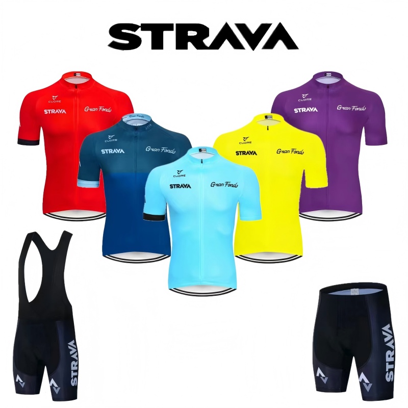 Cycling Community - STRAVA サイクリングセットサイクリング服男性サイクリングジャンパー男性サイクリングショーツマウンテンバイクロードバイク乗馬 Ruit