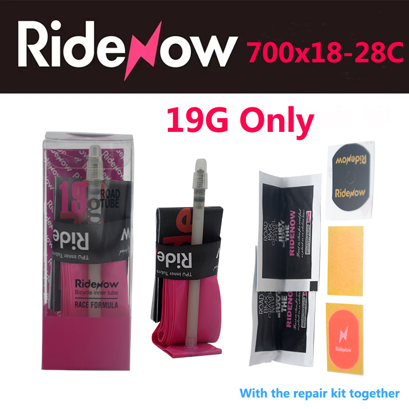 Inner Tube 700C - 19g超軽量RideNowロードバイクカメラ700C TPUバイクインナーチューブ700x18C 23C 25C 28C 45/65/85mmフレンチバルブタイヤ
