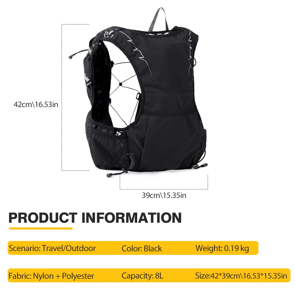 NEWBOLER 屋外トレイルランニングバックパック 8L  - Cycling Commute Backpack のレビューと価格