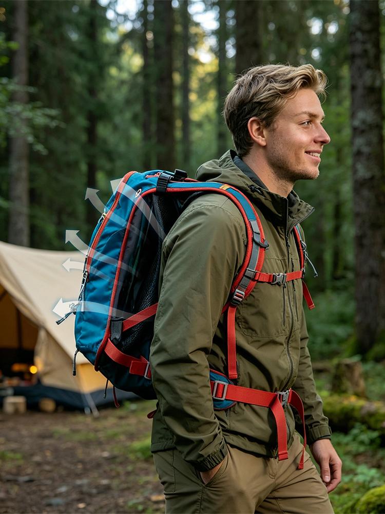 バックパック換気クッション 調節可能なエアフロースペーサー  - Cycling Commute Backpack のレビューと価格