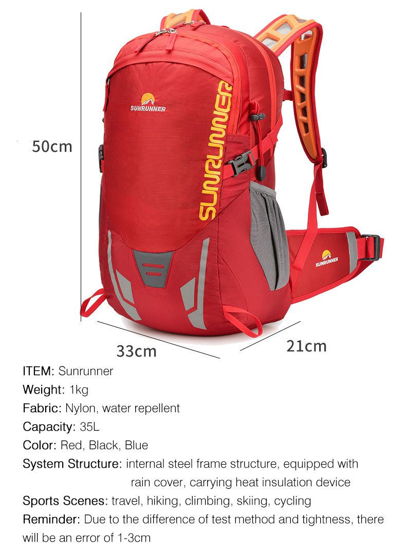 35L ハイキングバックパックバッグ大容量旅行キャンプ登山バ - Cycling Commuter Backpack のレビューと価格