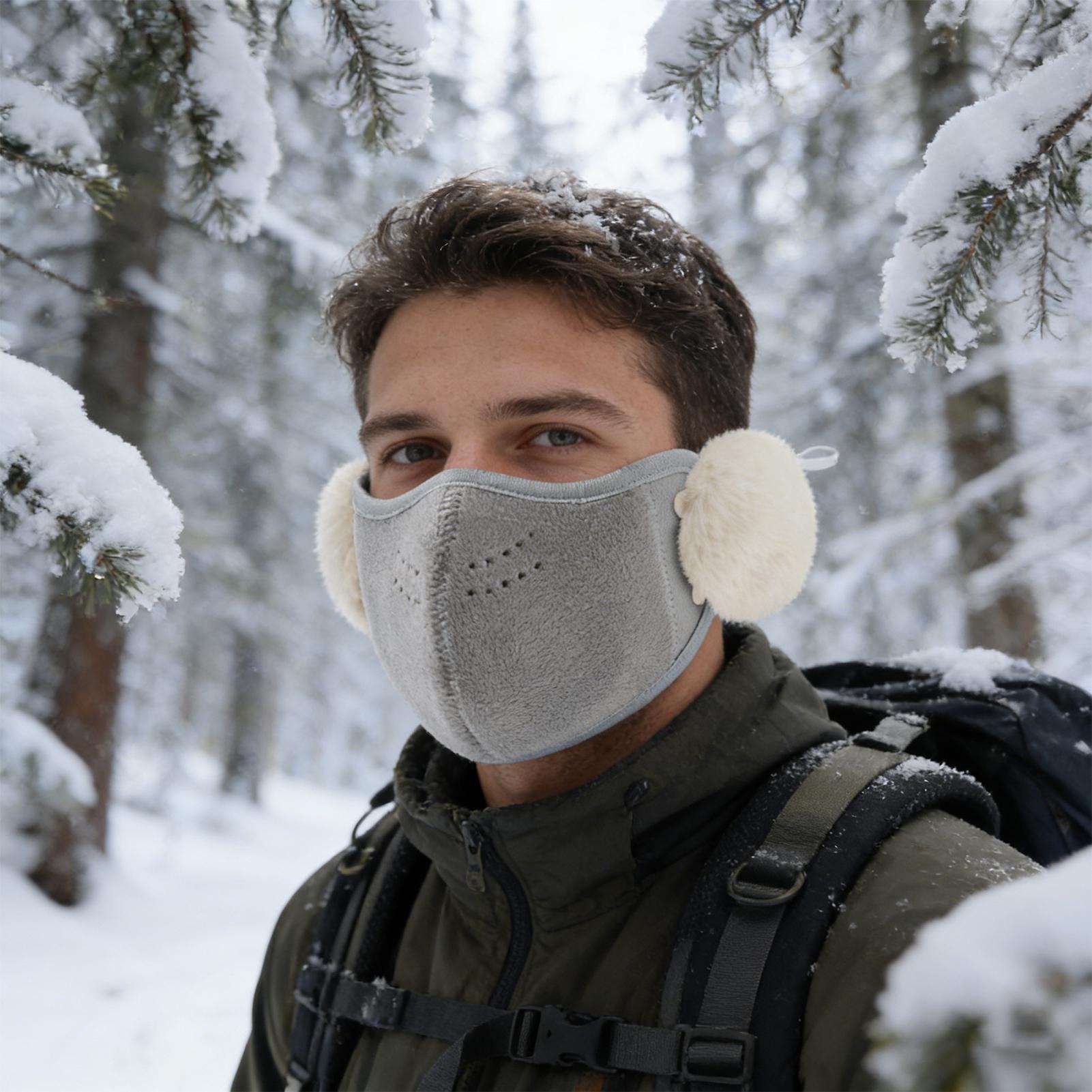 防塵用フェイスカバー サーマル厚いシールド イヤーフラップ付 - Winter Cycling Commute のレビューと価格