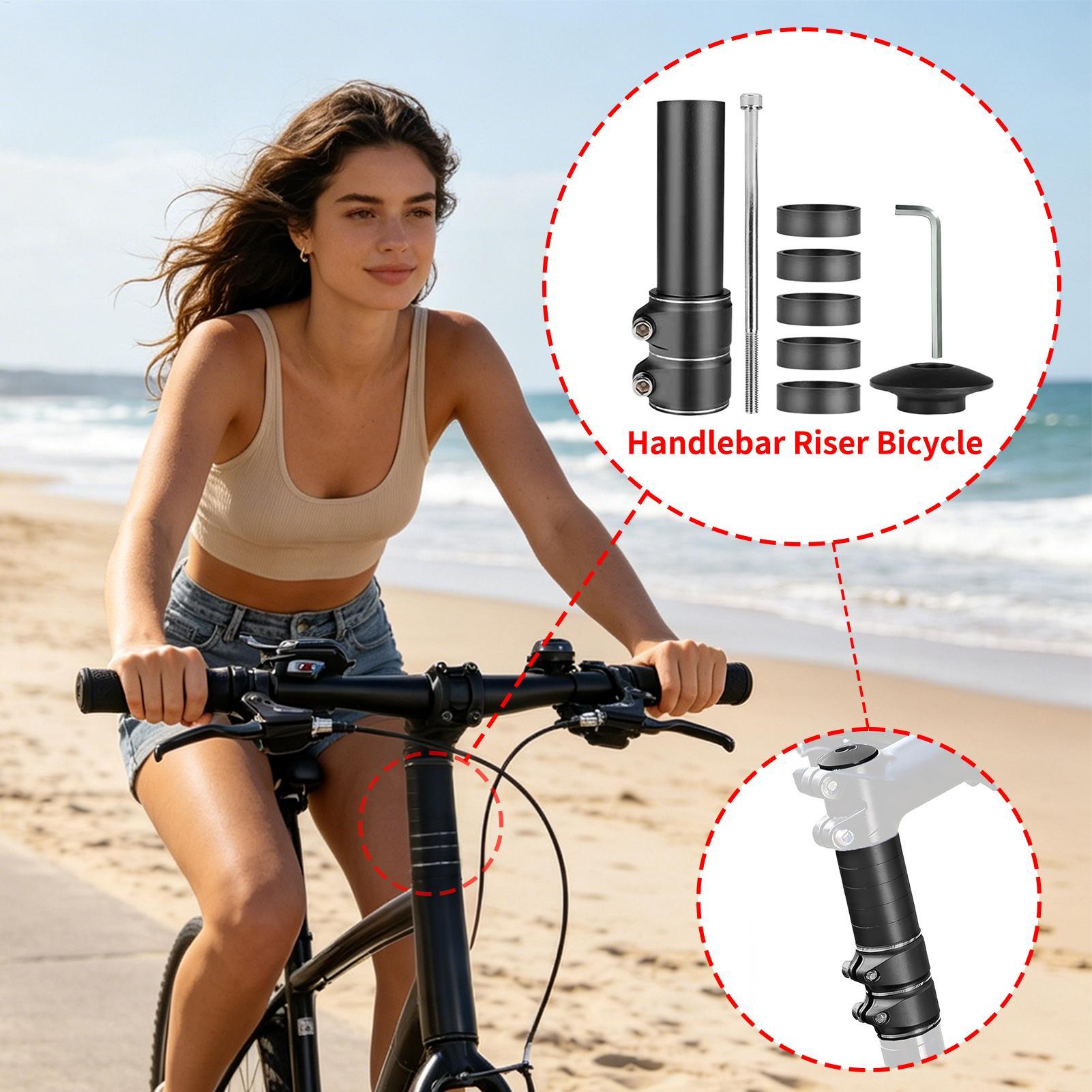 ハンドルバーライザー 調節可能なアルミニウム合金リフター 自 - Cycling In City のレビューと価格