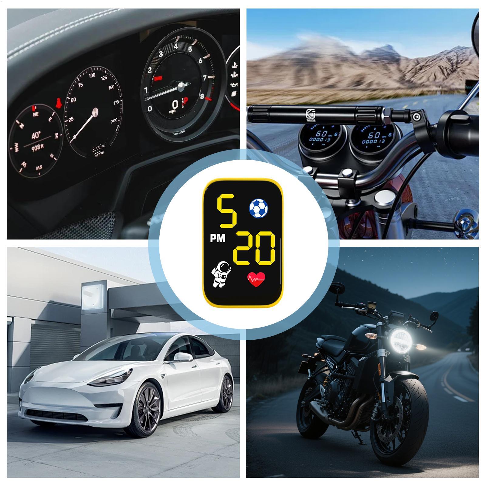 ミニバイク時計防水ダッシュマウントウォッチバイクデジタル時計 - Cycling In City のレビューと価格