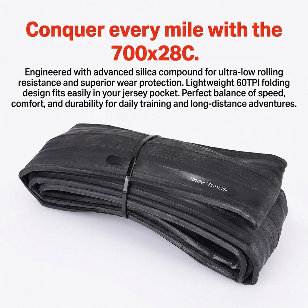 /700x28C /折りたたみ式/ロードバイクタイヤ 60T - Cycling Commute Training のレビューと価格