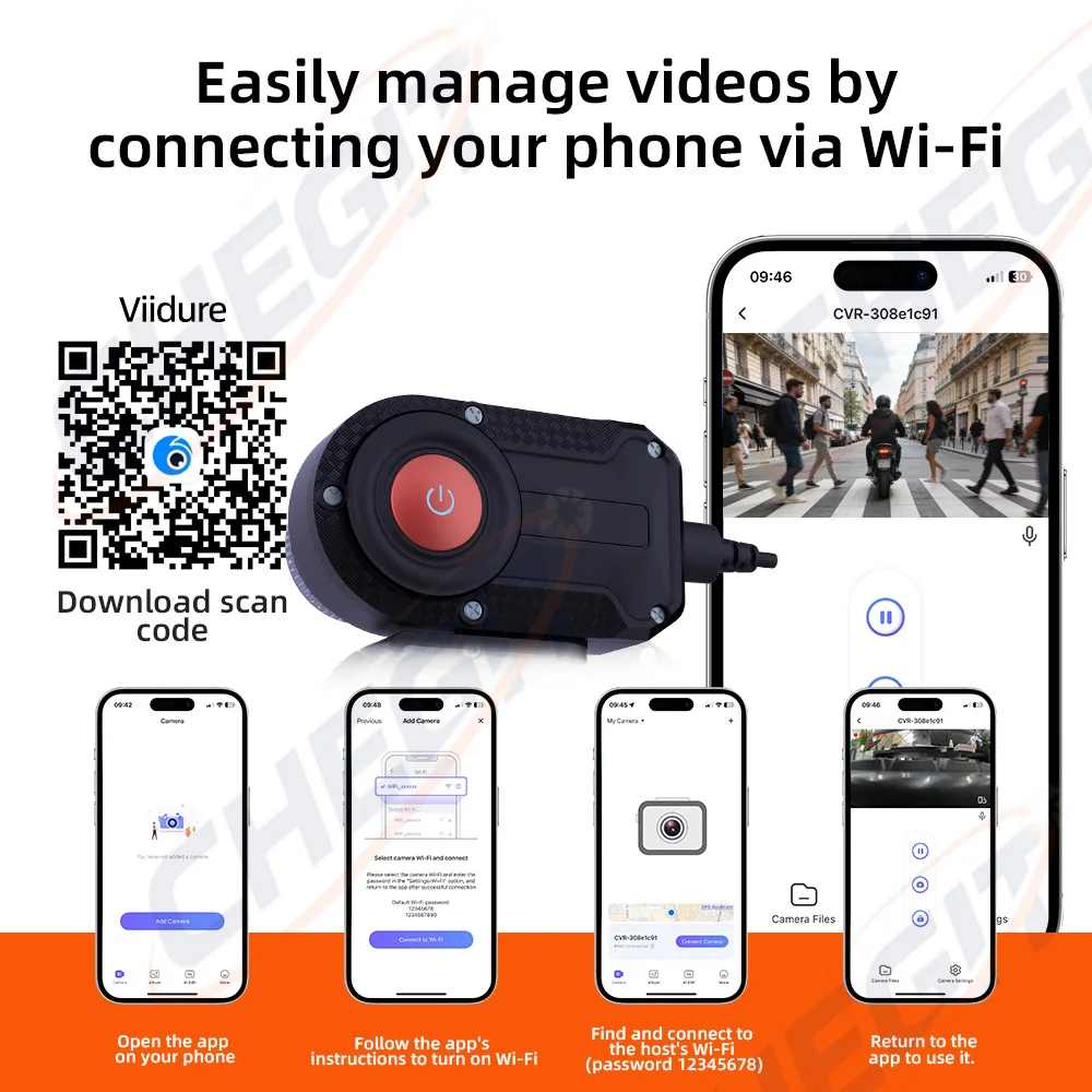 新型2K HDバイク用ドライブレコーダー WiFiアプリ対応 - Cycling Loop のレビューと価格