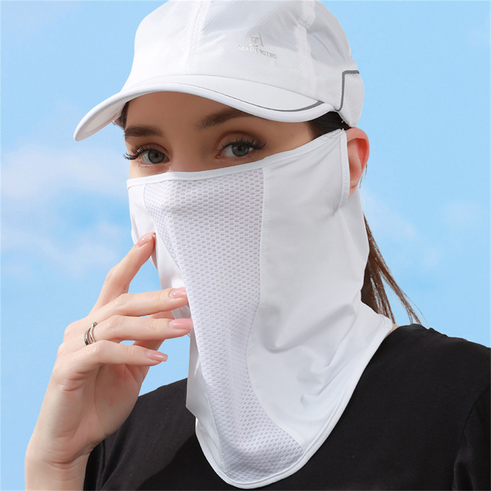 アイスシルク サンマスク UPF50+ 通気性のある UV  - Cycling Loop のレビューと価格