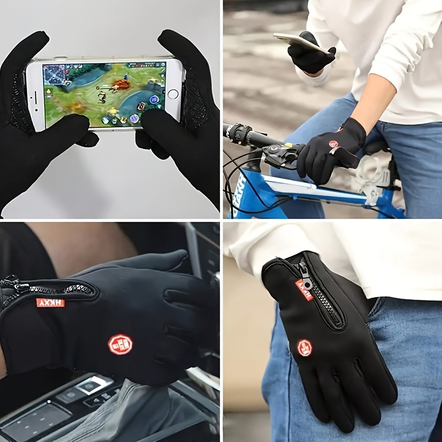 冬のファッションシンプルなサイクリンググローブ男性女性暖かい - Winter Cycling Commute のレビューと価格