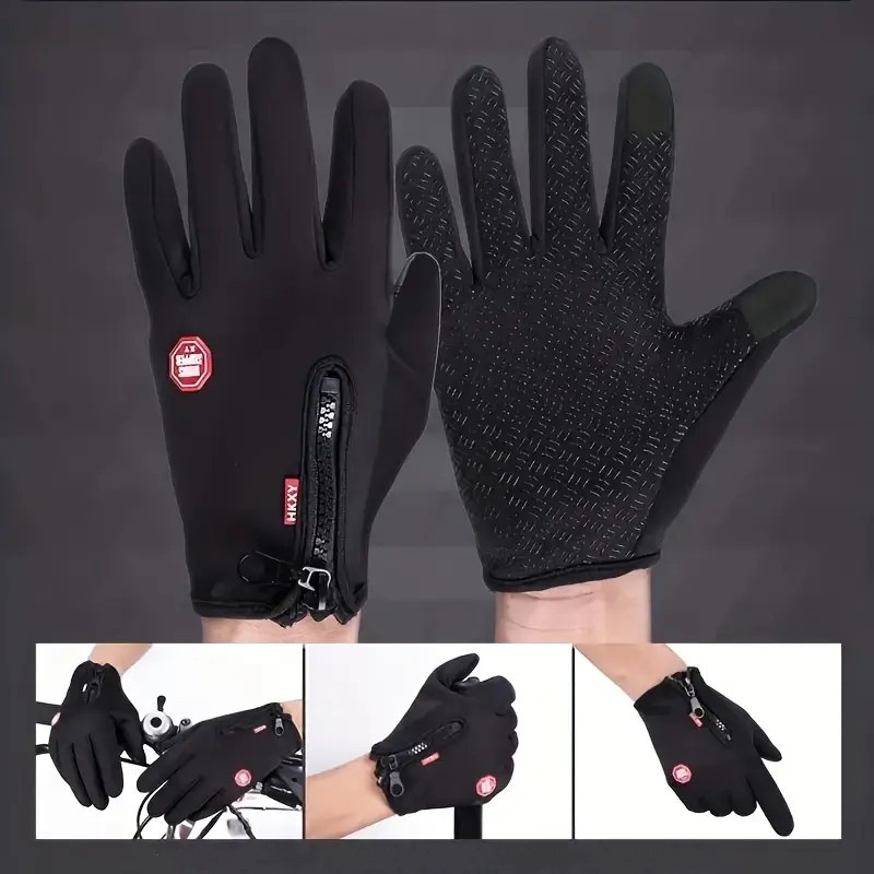 冬のファッションシンプルなサイクリンググローブ男性女性暖かい - Winter Cycling Commute のレビューと価格
