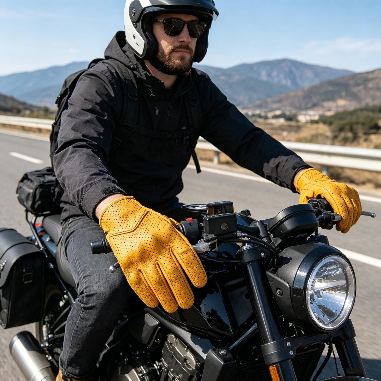 オートバイレトログローブ通気性レーシンググローブバイクライデ - Cycling In City のレビューと価格