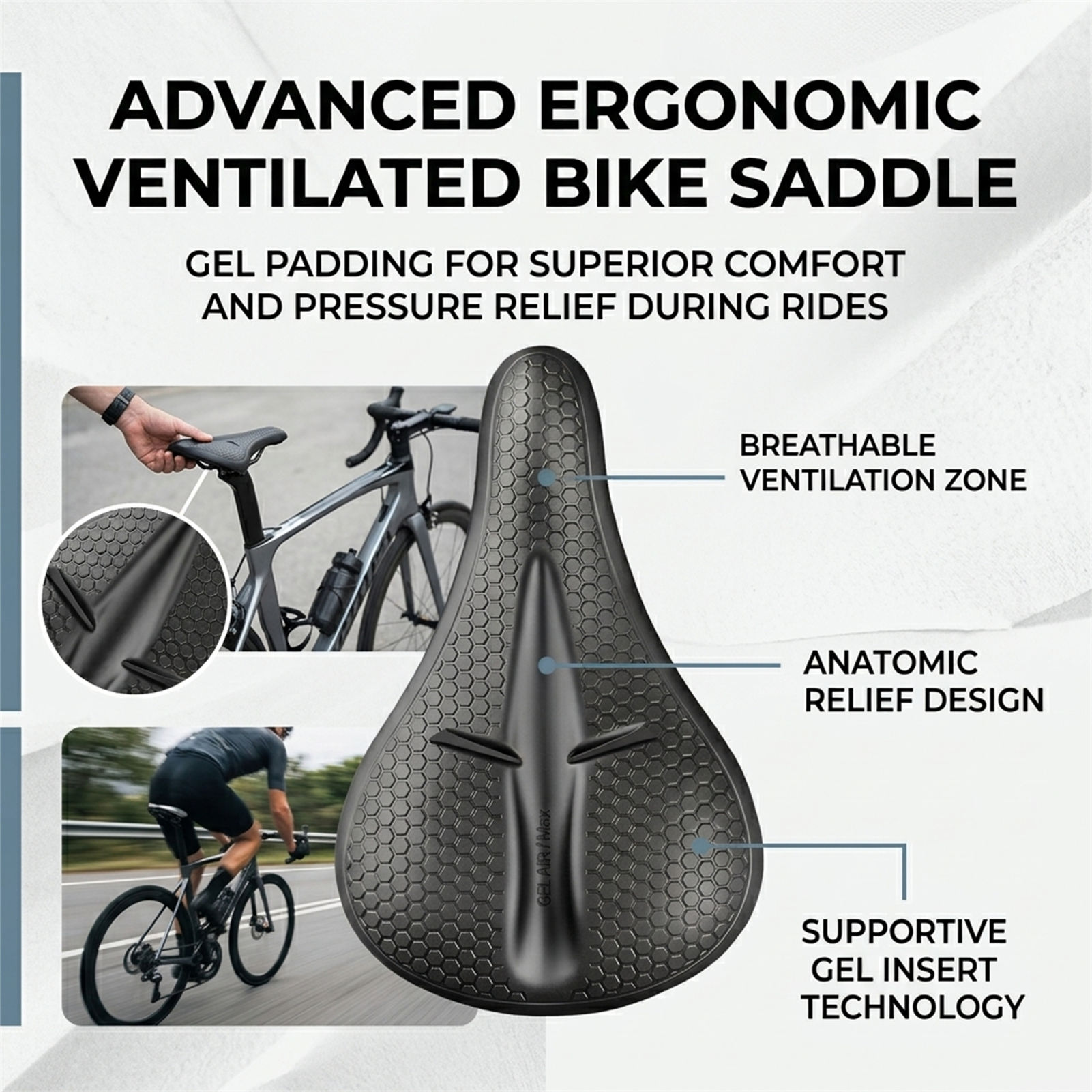 シリコン自転車シートカバー厚みのある痛み防止防水マウンテンバ - Cycling Commute のレビューと価格