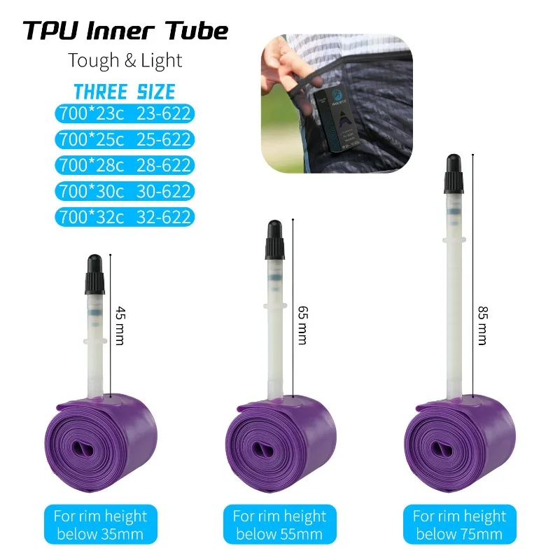NPYロードバイク用TPUインナーチューブ 700x23C  - Inner Tube 700C のレビューと価格