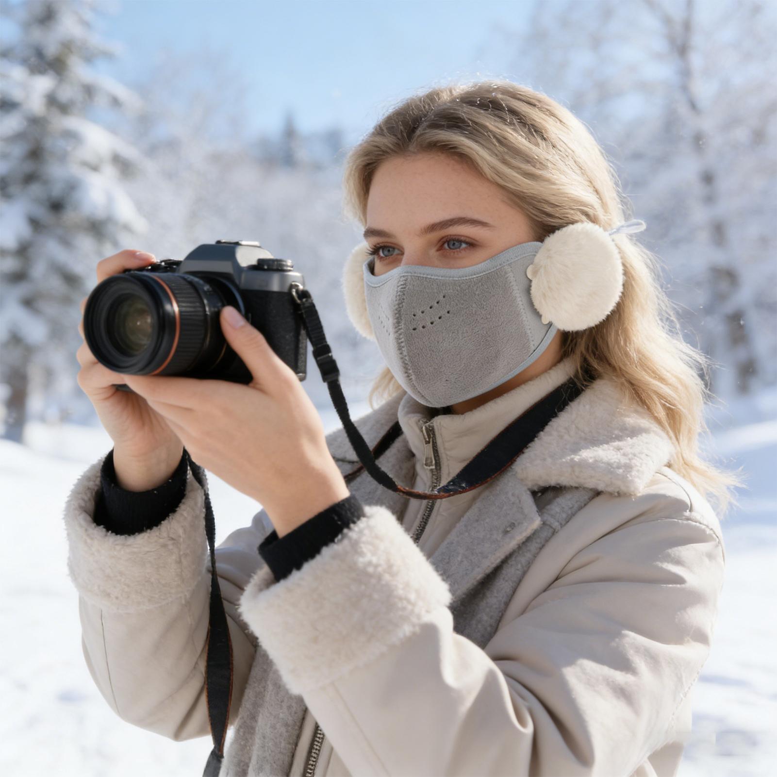 寒い天候用のフェイスカバー 防風 暖かいシールド 耳フラップ - Winter Cycling Commute のレビューと価格