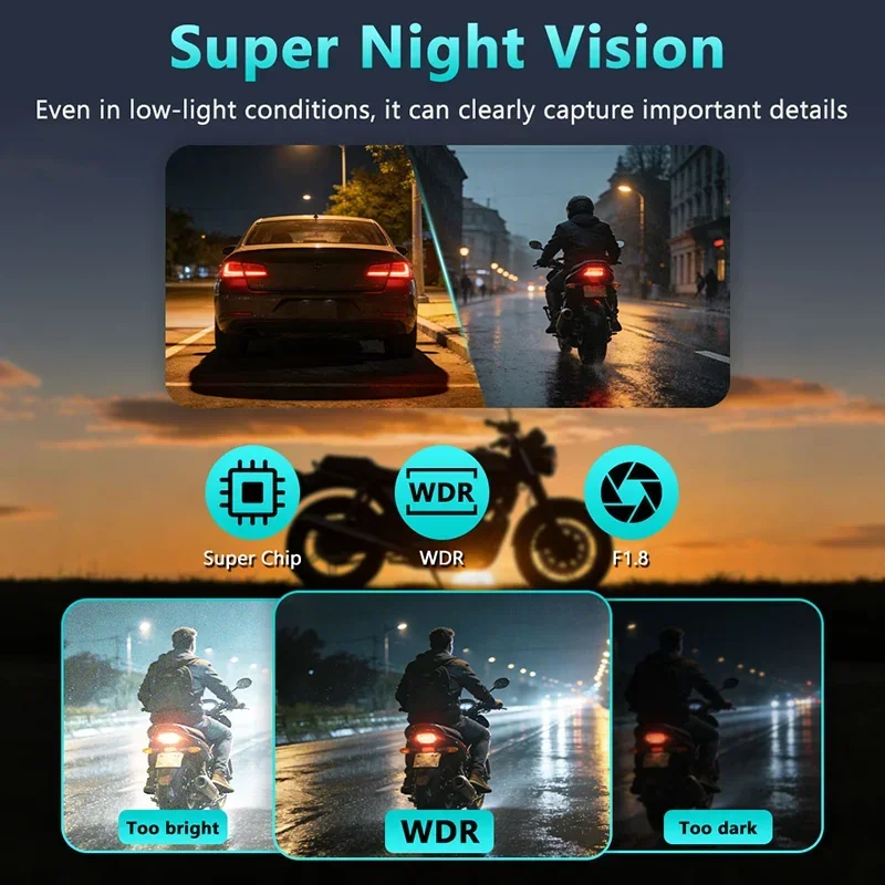 2K HD バイク用ドライブレコーダー 防水IP66 ループ - Cycling Loop のレビューと価格