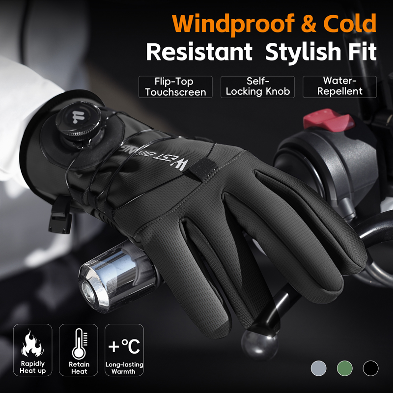 冬用バイクグローブ 磁気クイックリリース 断熱タッチスクリー - Winter Cycling Commute のレビューと価格