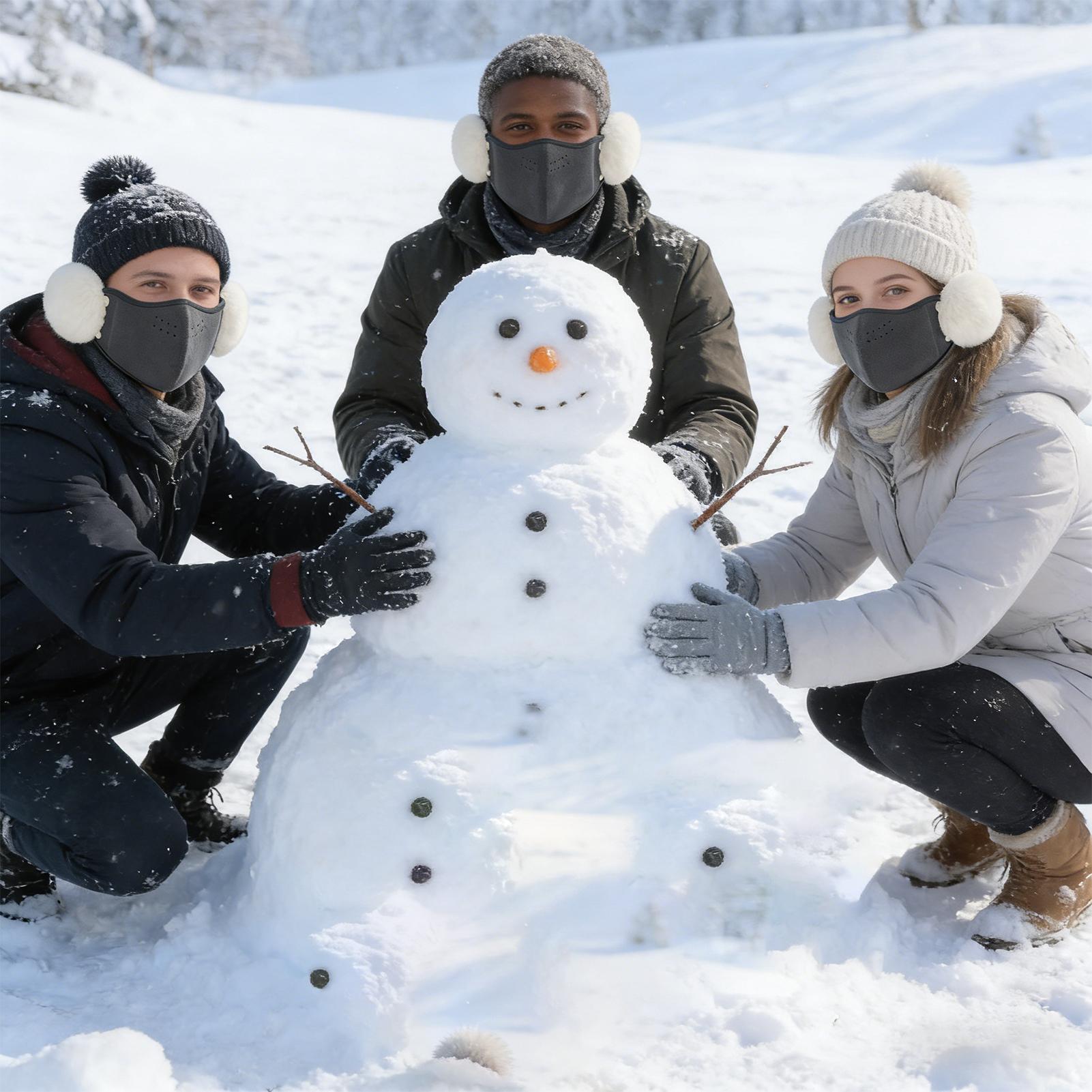 フェイスマウスカバー防風厚いシールド耳フラップ付きフェイスカ - Winter Cycling Commute のレビューと価格