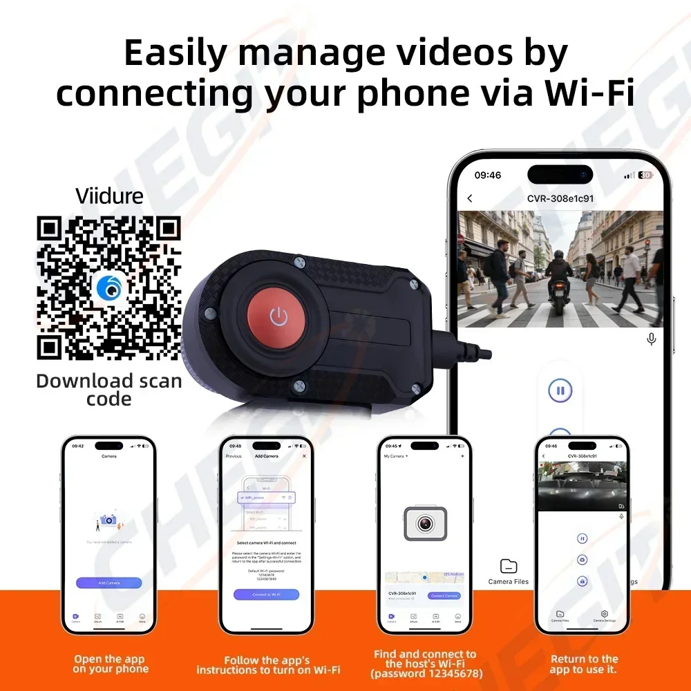 2026 2Kバイク用DVR WiFi IP66防水ミニカメ - Cycling Loop のレビューと価格