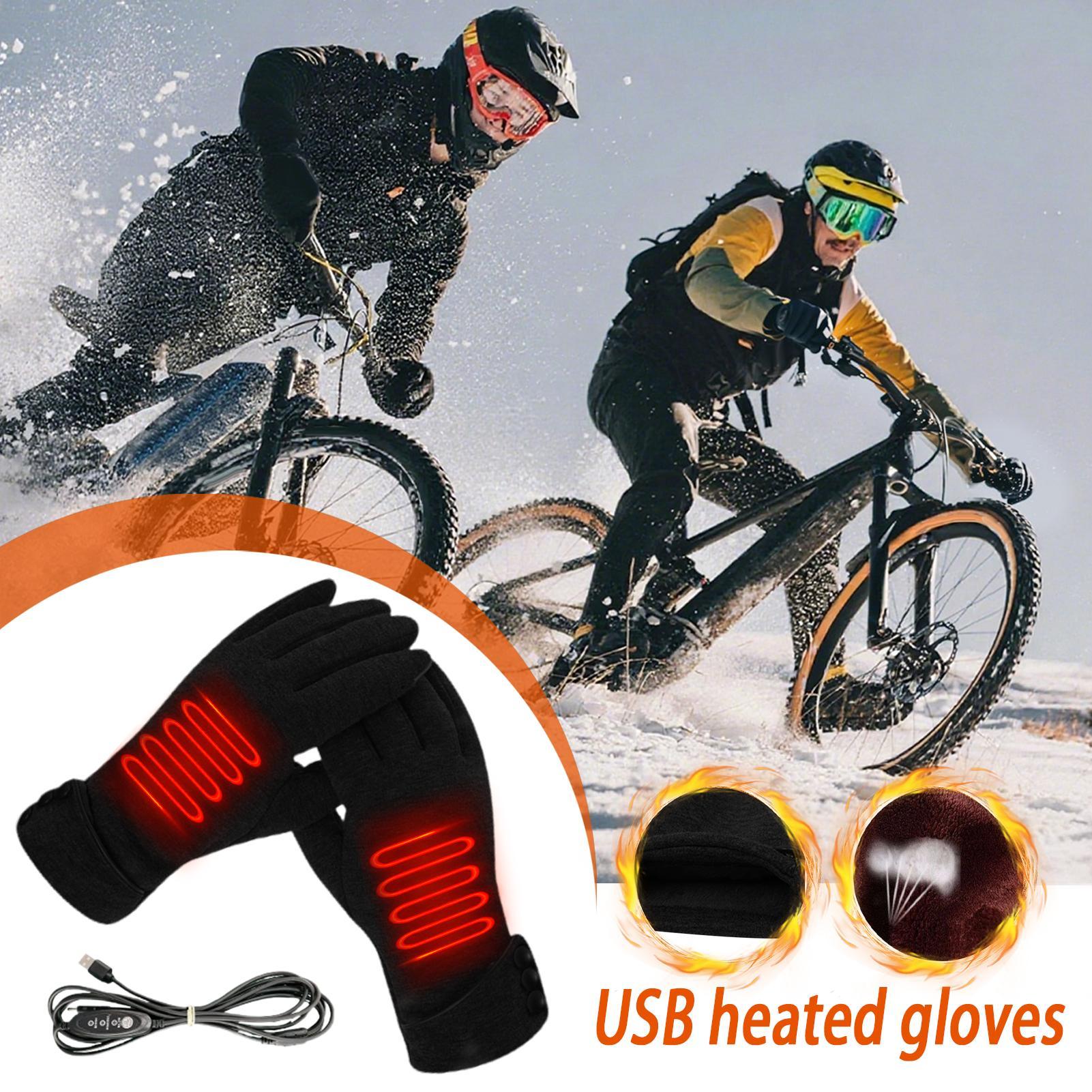 加熱手袋 3 レベル USB 防風電気手袋 サイクリング用品 - Winter Cycling Commute のレビューと価格