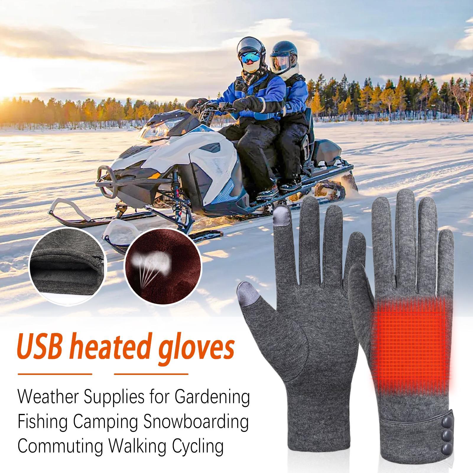 加熱手袋 3 レベル USB 防風電気手袋 サイクリング用品 - Winter Cycling Commute のレビューと価格