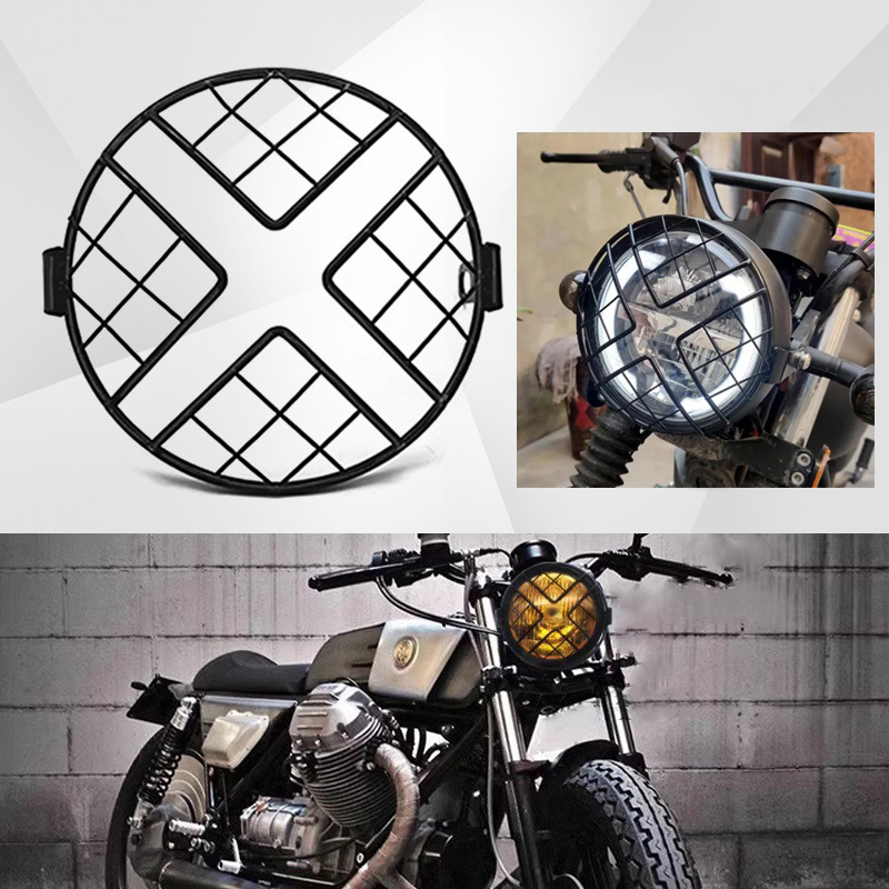 ユニバーサルモーターサイクルヘッドライトグリルガード、交換用 - Cycling In City のレビューと価格