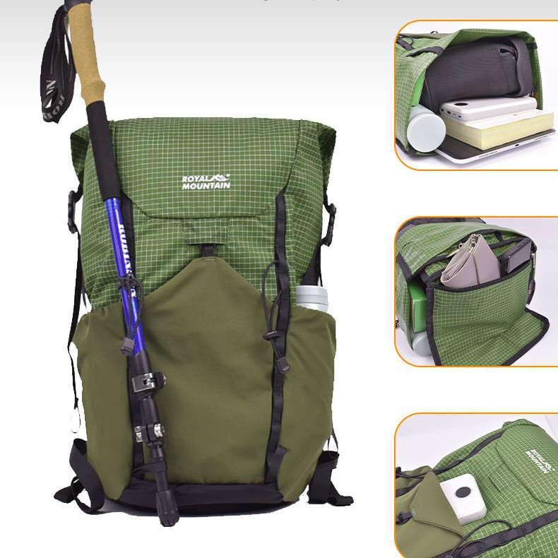 新しいアウトドア軽量ロール式折りたたみ収納25Lダリマ耐切創 - Cycling Commuter Backpack のレビューと価格