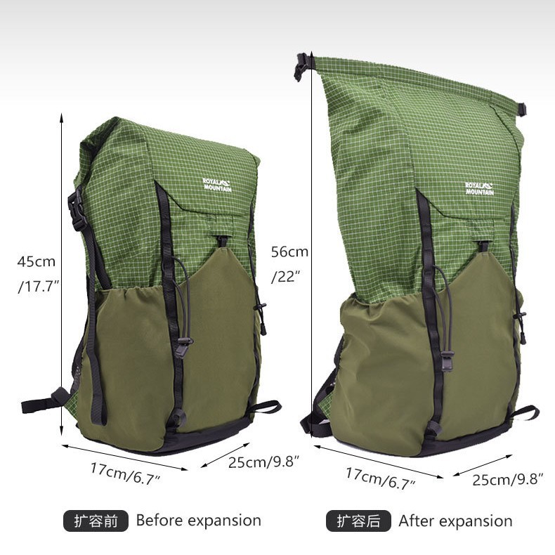 新しいアウトドア軽量ロール式折りたたみ収納25Lダリマ耐切創 - Cycling Commuter Backpack のレビューと価格