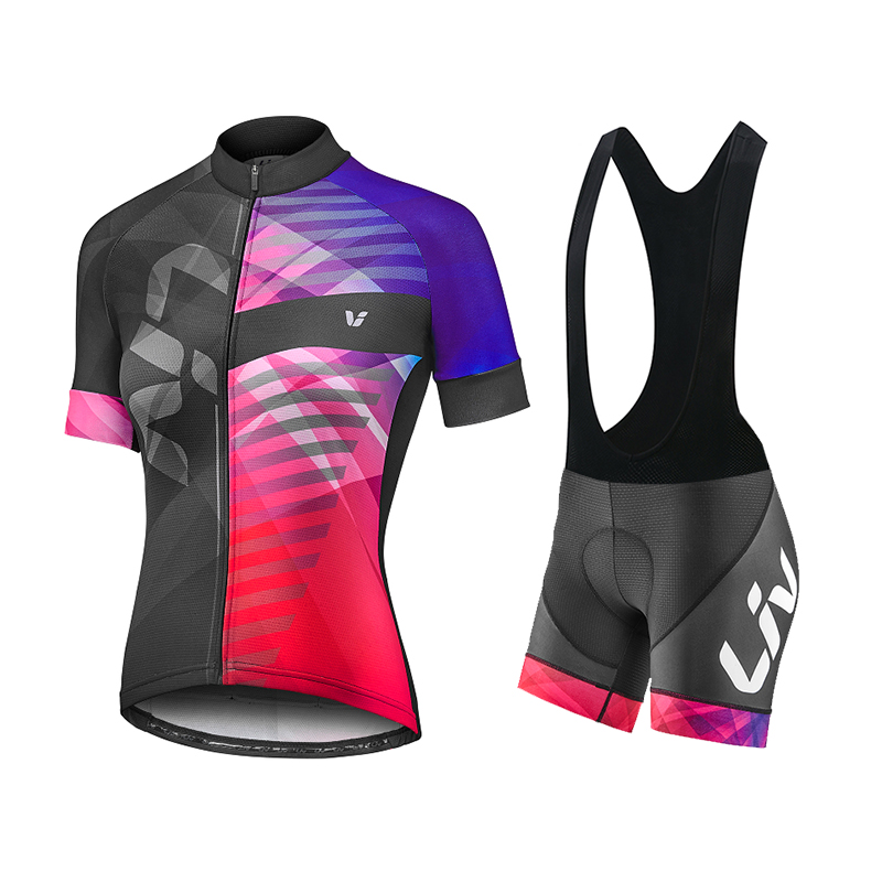 Liv-女性用サイクリングジャージとよだれかけショーツ,半袖 - Cycling Community のレビューと価格
